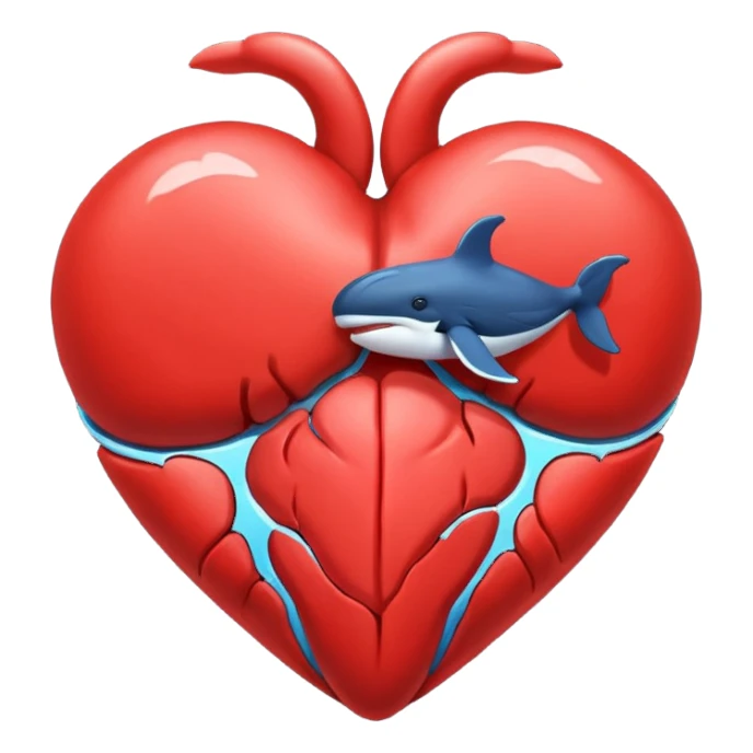 whales heart sticker