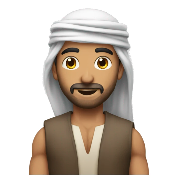 arab man muscle sticker