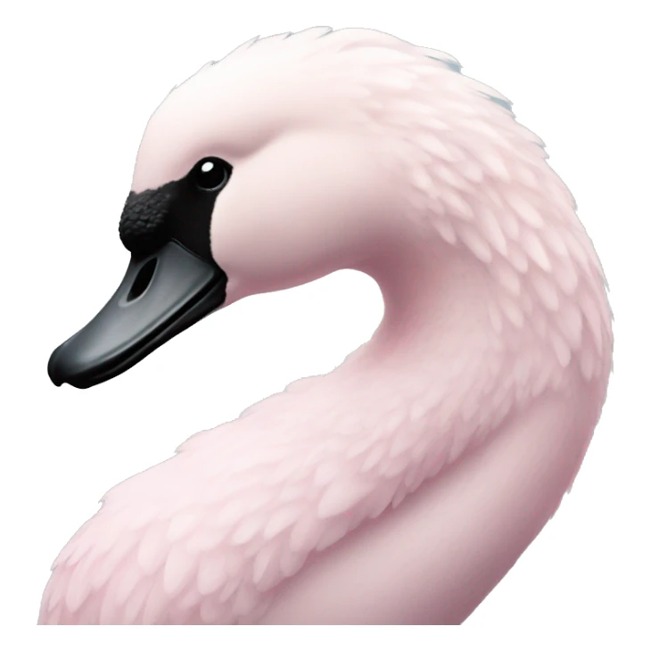 pastel pink swan sticker