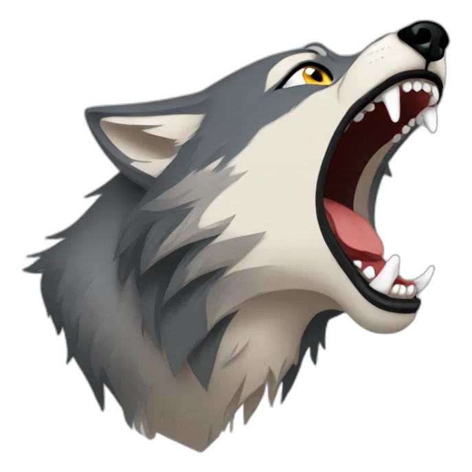 female wolf growling sticker