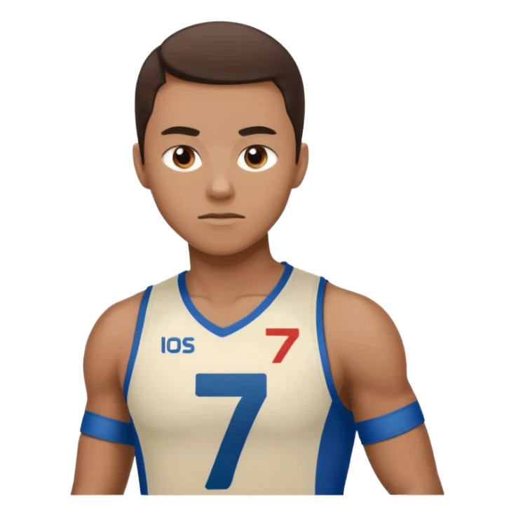 Number 7 Printed Athlete sticker