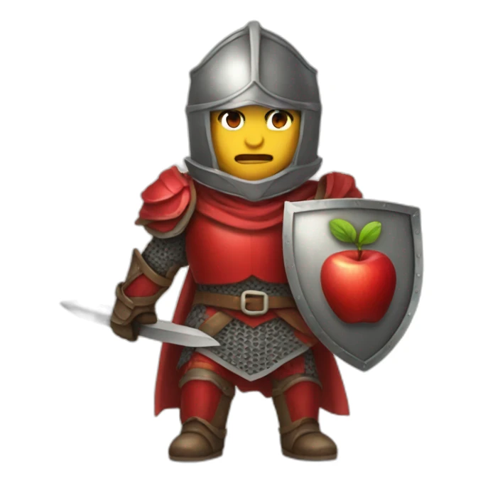 red apple knight sticker
