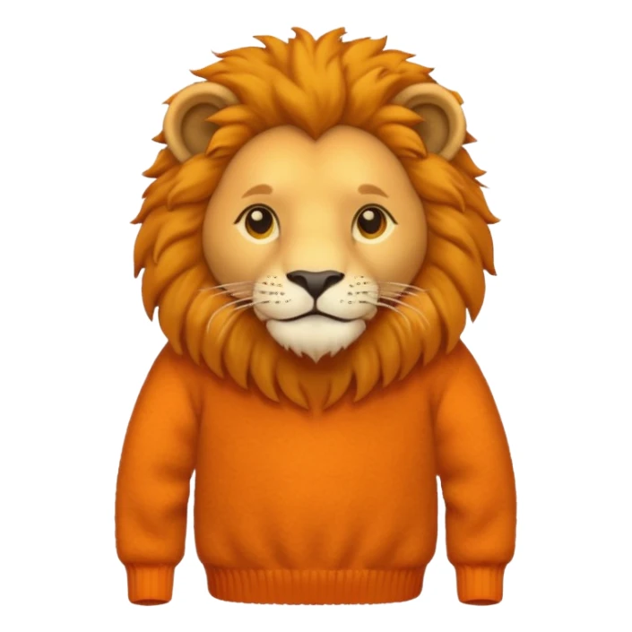 lion wearing jumper sticker