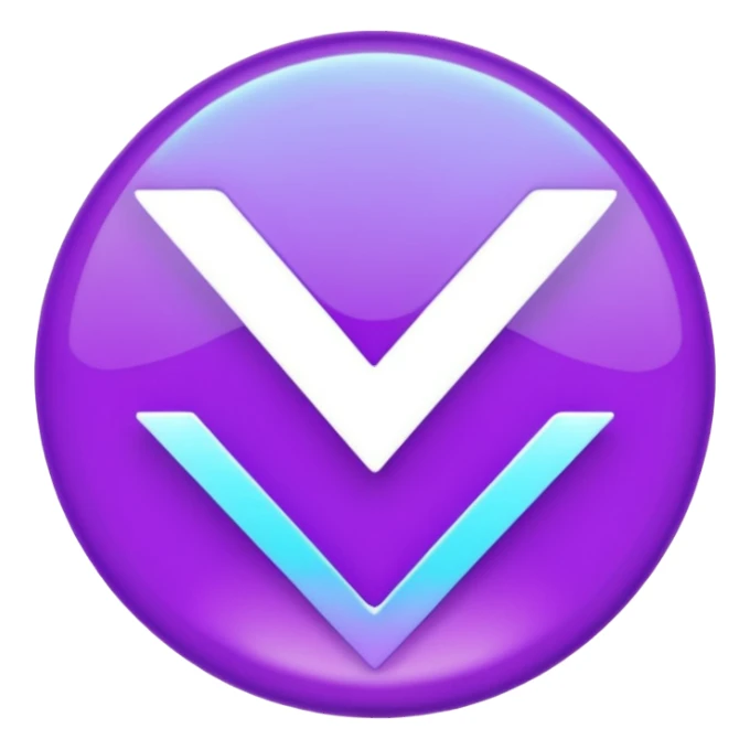 holographic purple checkmark sticker