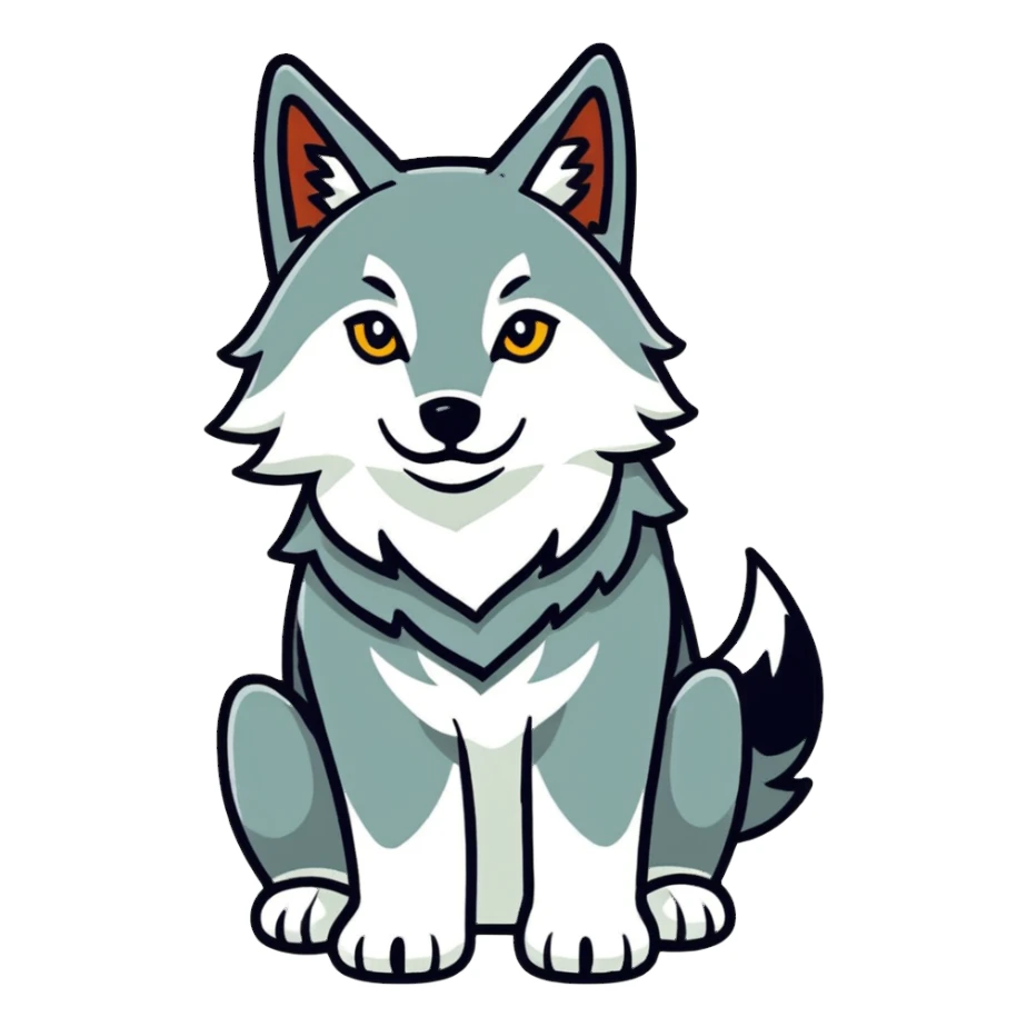 Wolf sticker