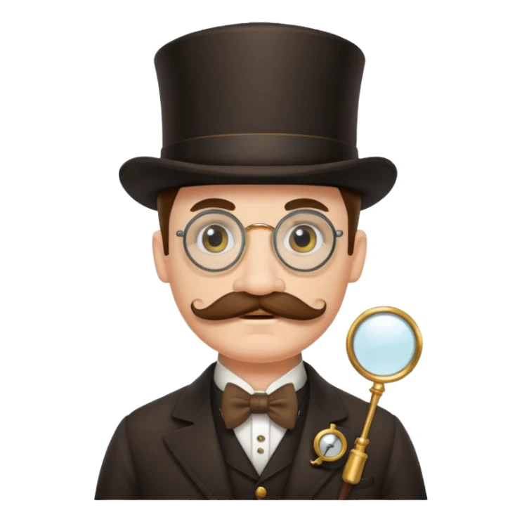 mustache monocle  sticker