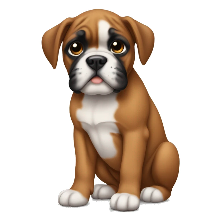 boxer dog puppy  sticker