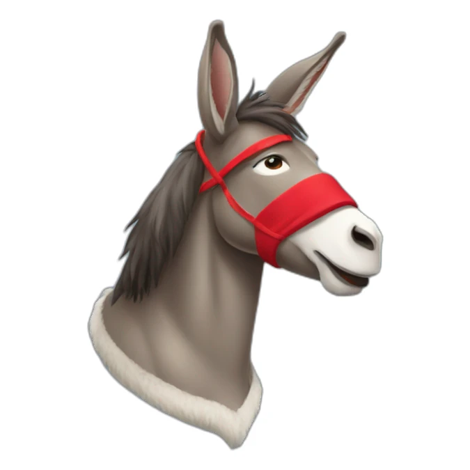 Donkey wearing red russian chapka sticker