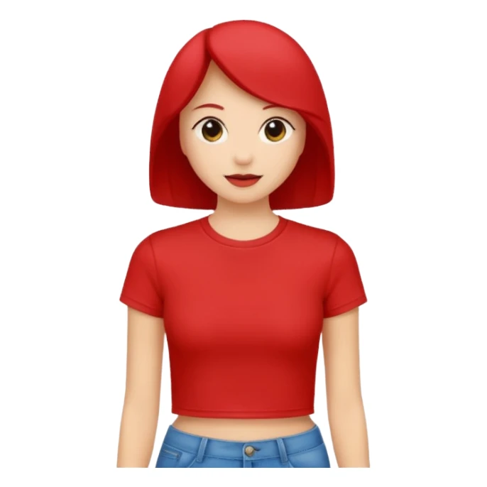 red crop t-shirt sticker
