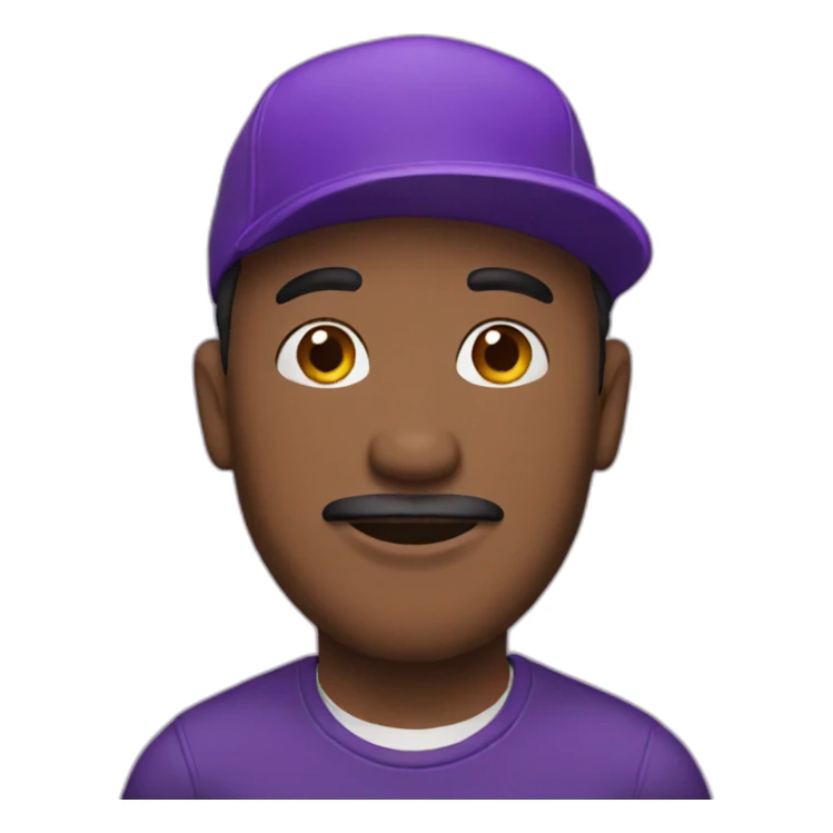 man with purple hat sticker