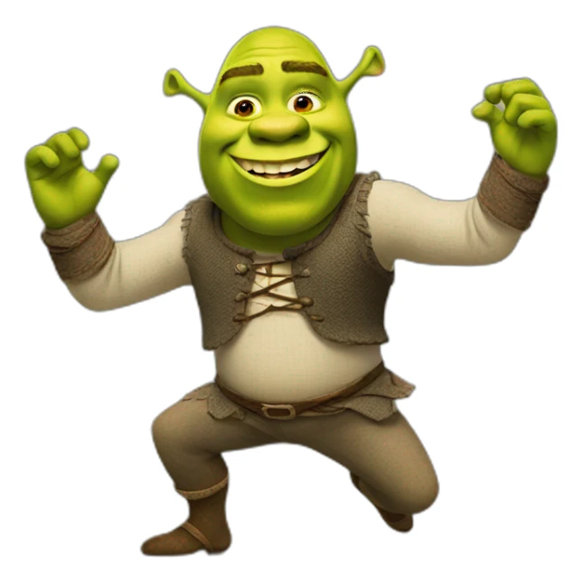 Shrek dancing sticker