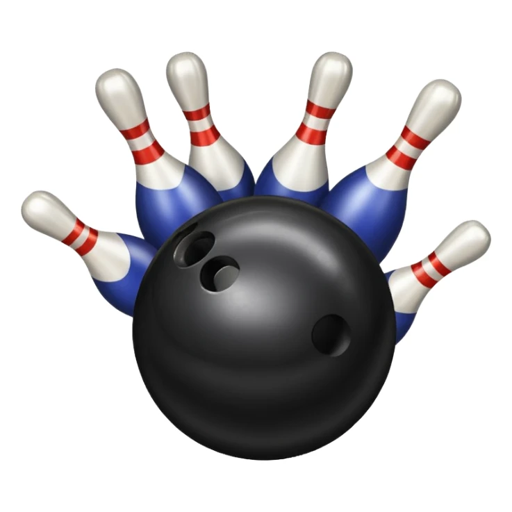 Bowling ball make a strike sticker