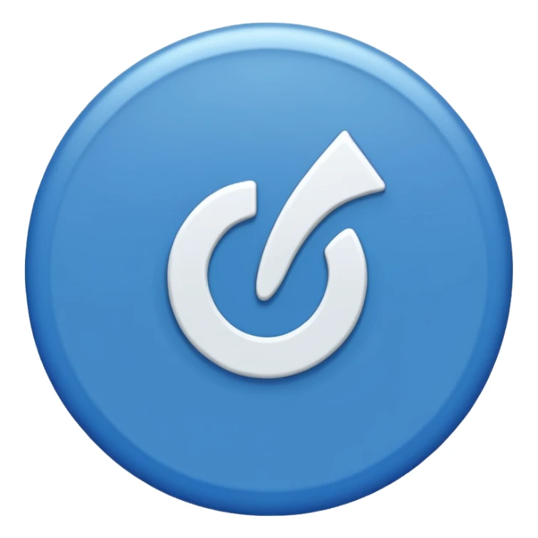 Blue circle with a tick in the middle sticker