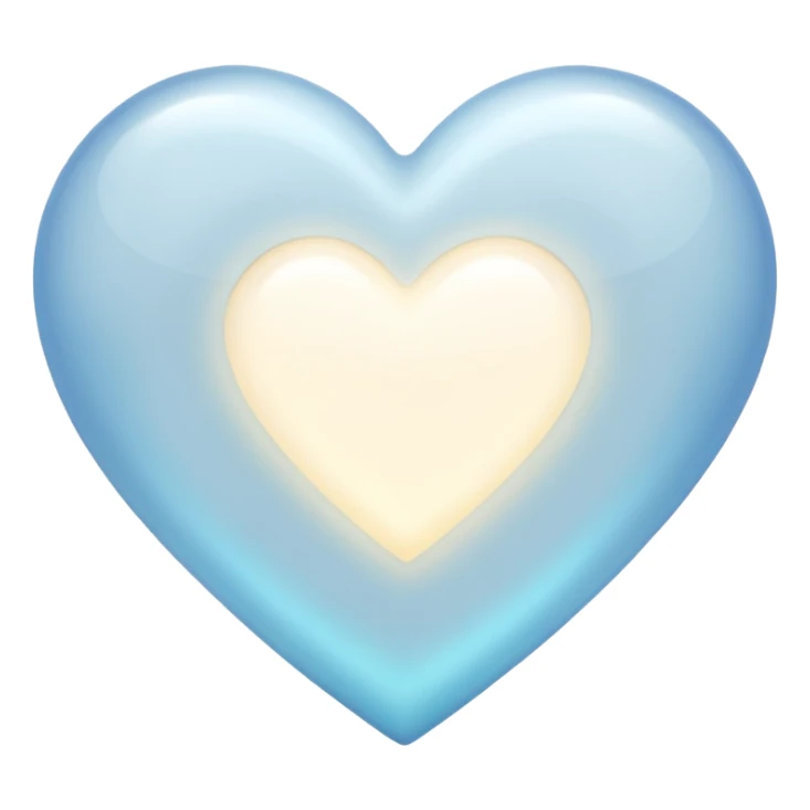 white heart with a soft glow sticker
