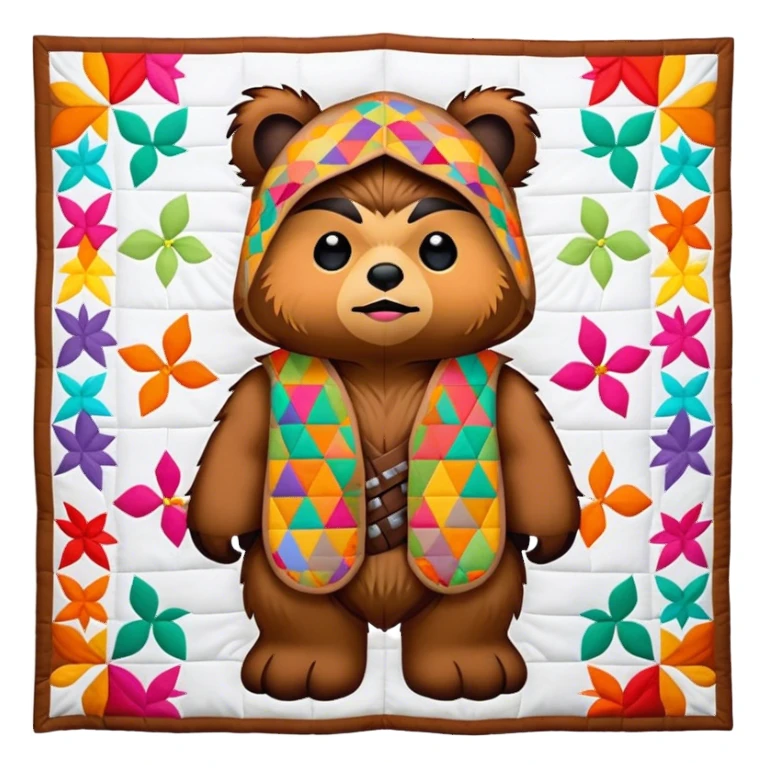 An Ewok quilt sticker