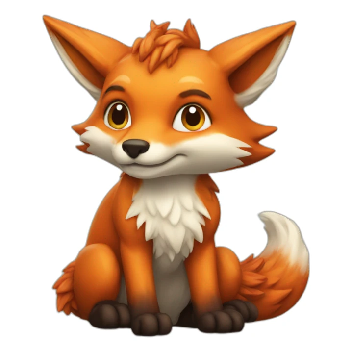 Fox dragon sticker