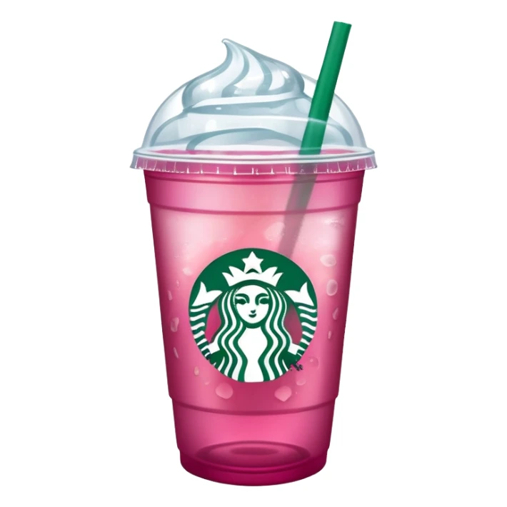 Starbucks dark pink refresher sticker