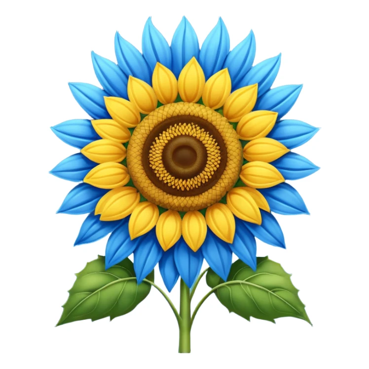 blue sunflower sticker