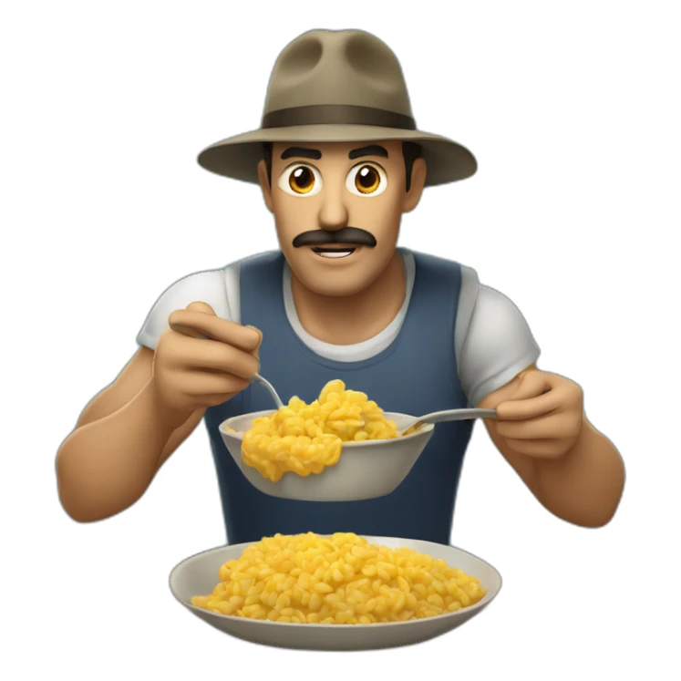 Hombre calvo comiendo cambur  sticker