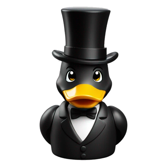 rubber duck with top hat biulding lego sticker
