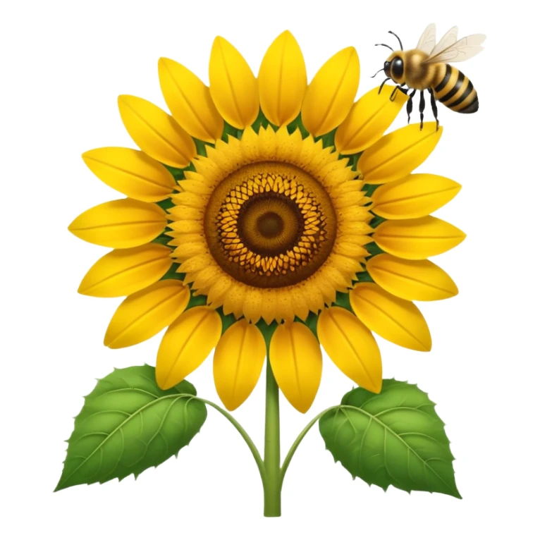  girasol y una aveja sticker