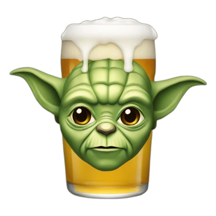 Yoda beer sticker