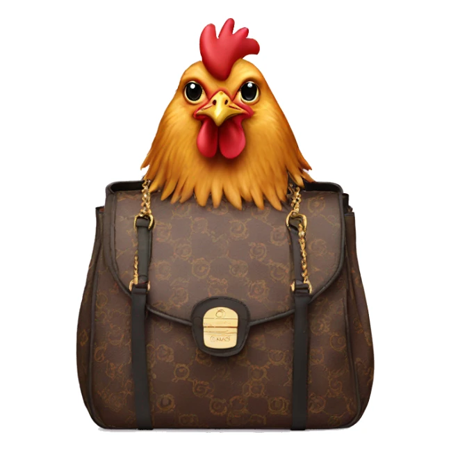 chicken with a gucci bag  sticker