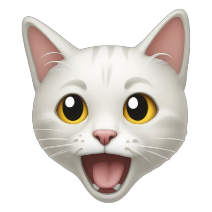 depressed cat screaming sticker