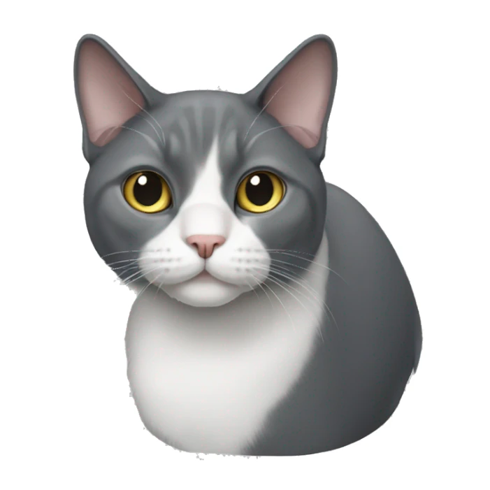 grey tuxedo cat sticker