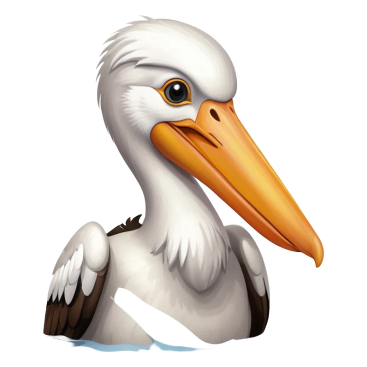 pélican avec de l'eau dans son bec sticker