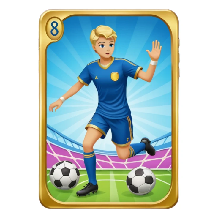 carta dei tarocchi magic che gioca a calcio sticker
