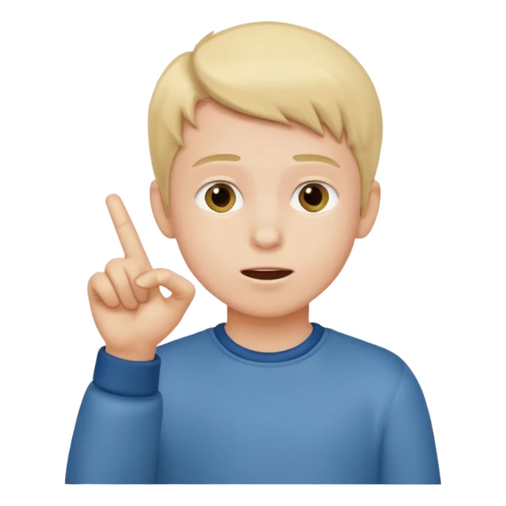 a boy acting this sentence "what do you think"
 sticker