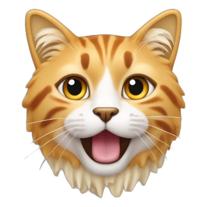 Poutine sur un chat sticker