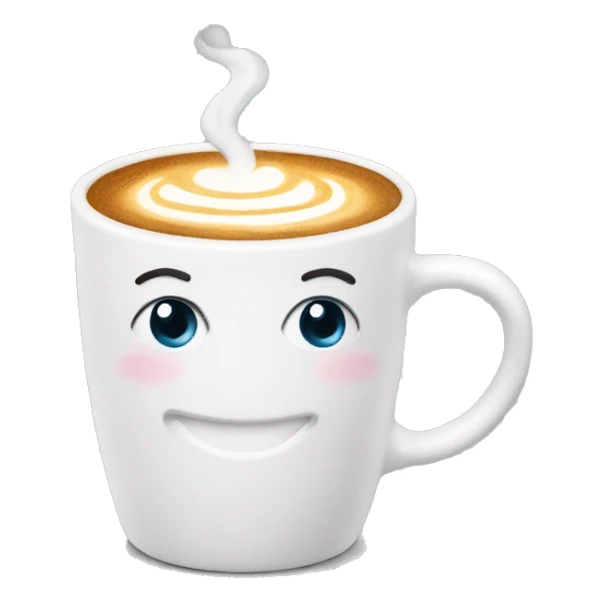 latte in white mug sticker