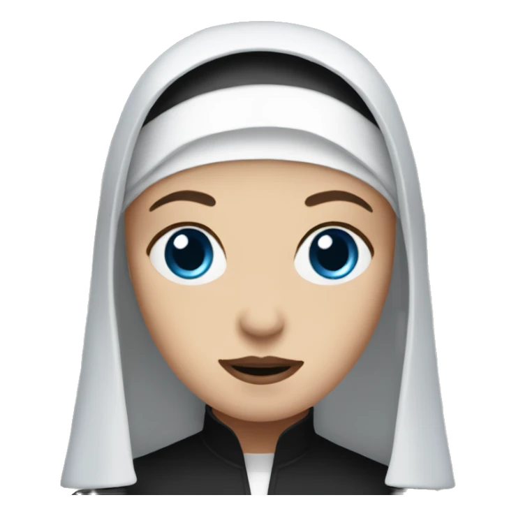 The nun with blue eyes  sticker