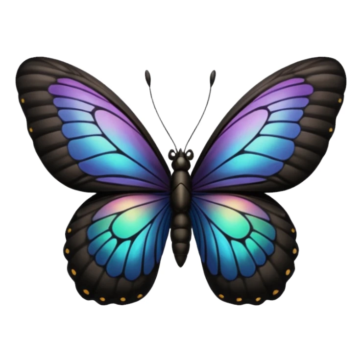 Black butterfly sticker