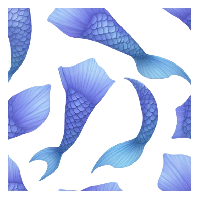 Periwinkle realistic mermaid tail sticker