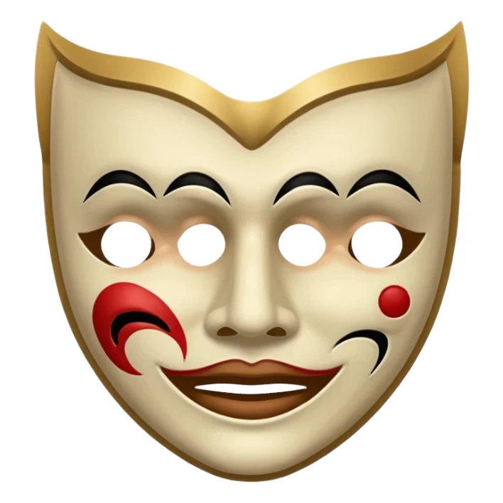 Modern day trump Tragedy comedy mask sticker