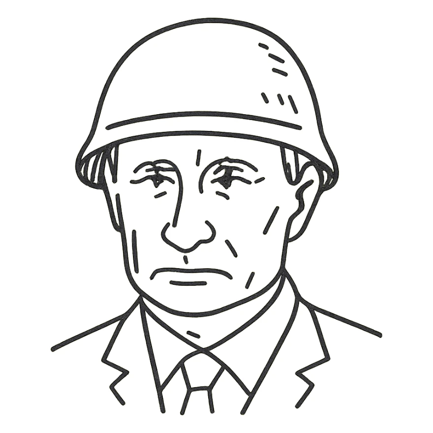 Vladimir Putin wearing a helmet sticker