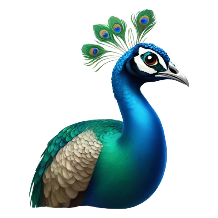 a peacock with a crown on its head sticker