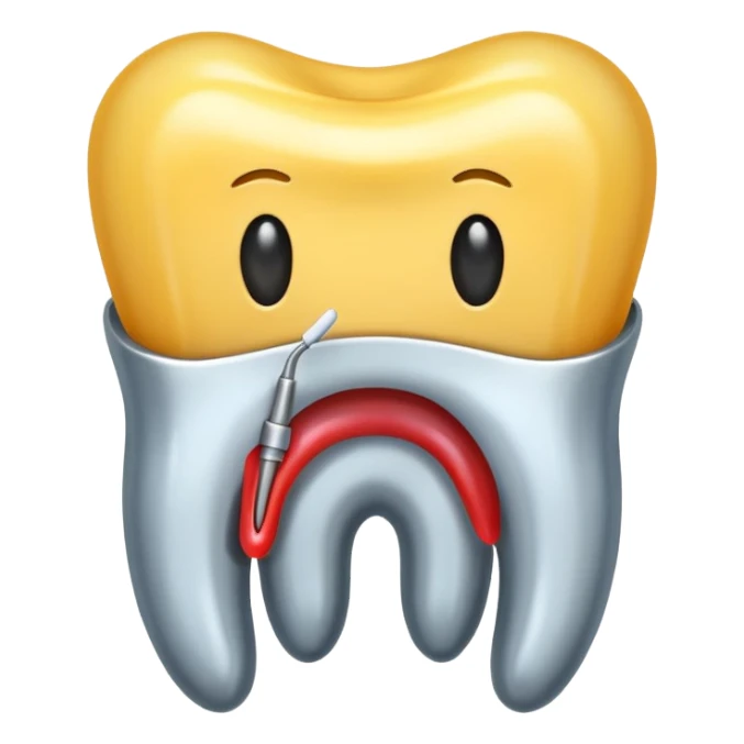 endodoncia dental con lima sticker