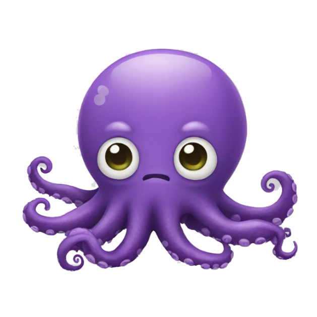 Sad octopus sticker