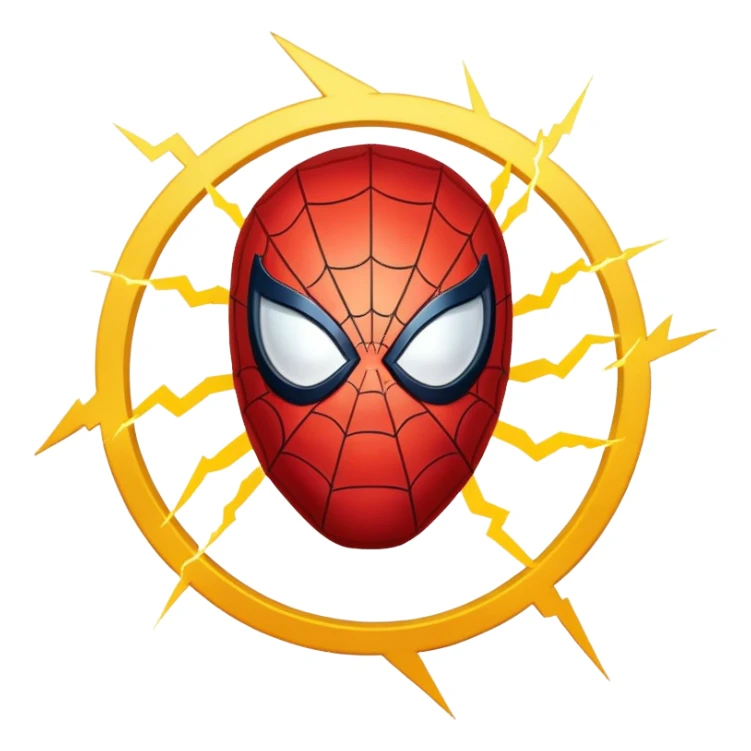 SPIDERMAN circle face lightining sticker