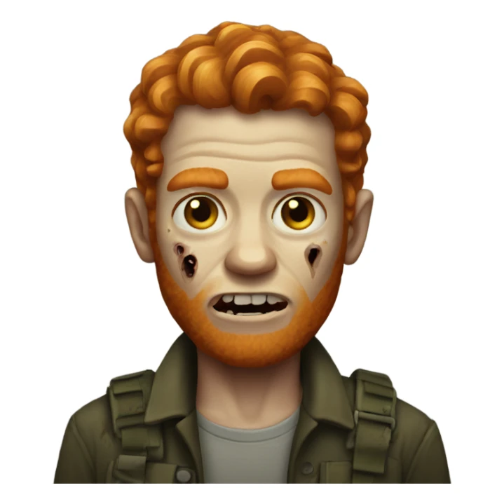 ginger zombie sticker