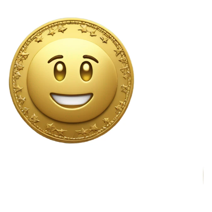 gold coin and TV screen sticker