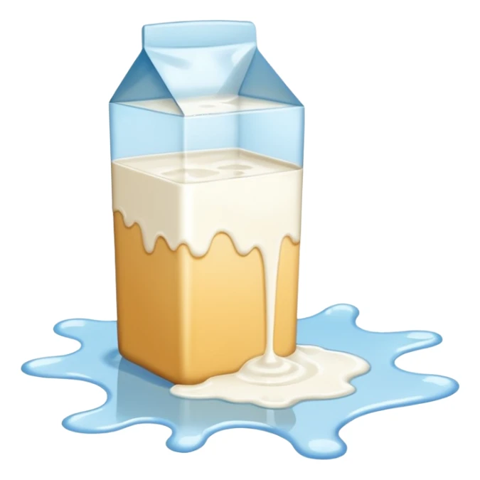 milk spilling on floor sticker