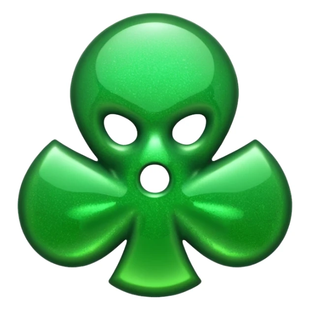 glitter green toxic symbol sticker