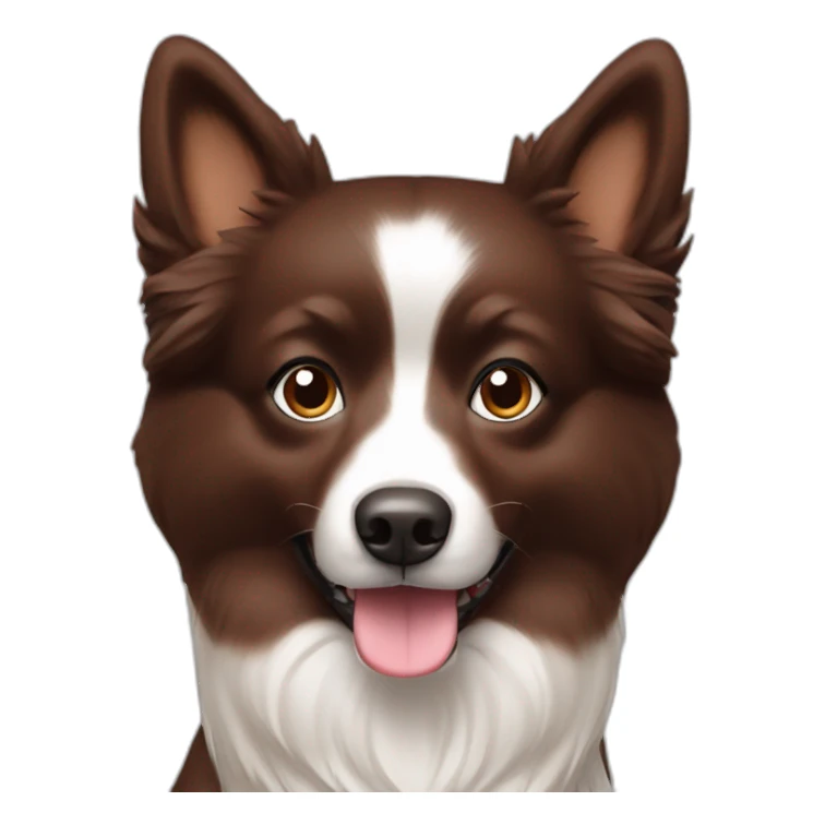 Spitz dog full chocolate brown dog  sticker