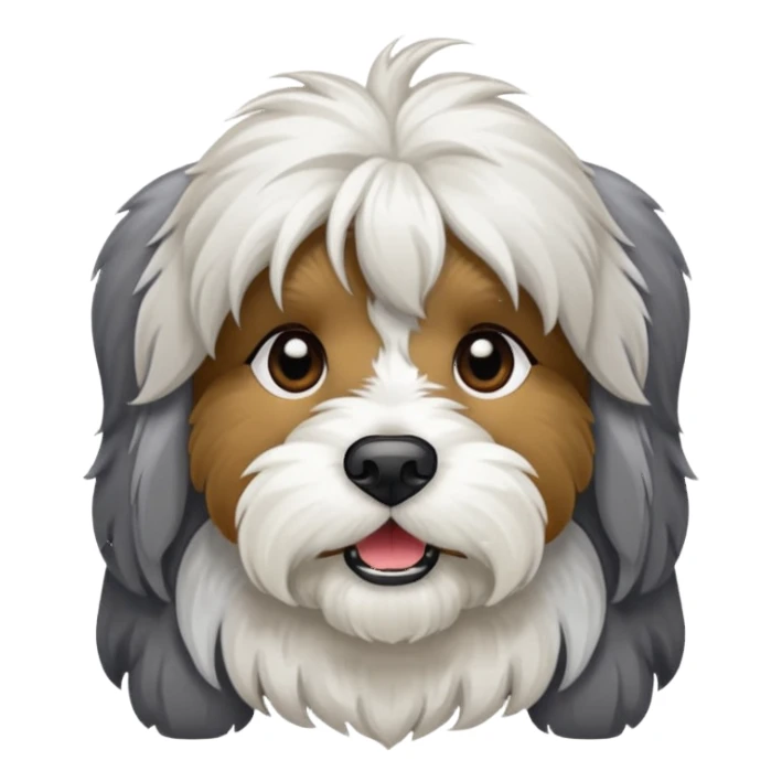 Tibetan terrier with an underbite sticker