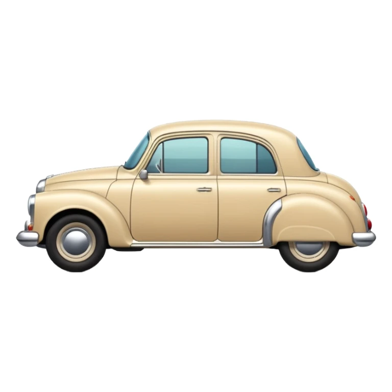 Beige creamy retro long car sticker